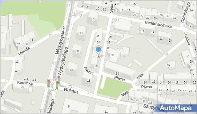 Wrocław, Sępa-Szarzyńskiego Mikołaja, 30, mapa Wrocławia