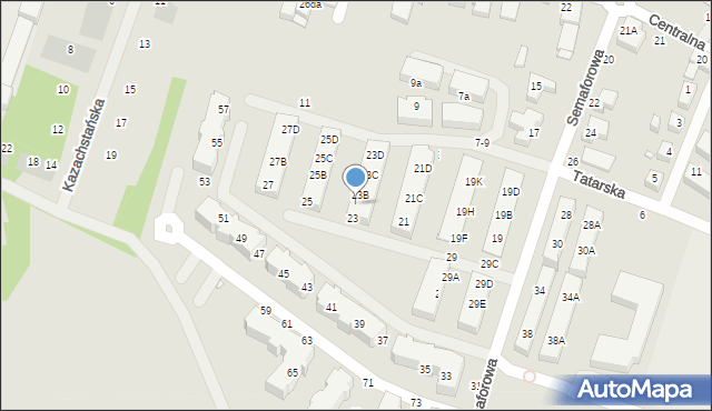 Wrocław, Semaforowa, 23A, mapa Wrocławia