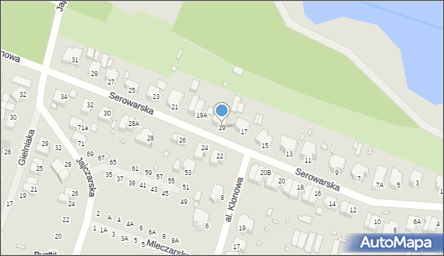 Wrocław, Serowarska, 19, mapa Wrocławia