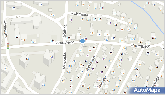 Zawiercie, Senatorska, 76, mapa Zawiercie