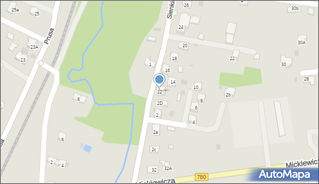 Alwernia, Sienkiewicza Henryka, 12, mapa Alwernia