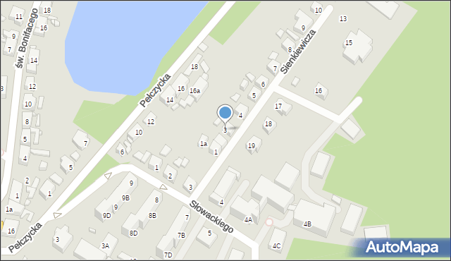 Barlinek, Sienkiewicza Henryka, 3, mapa Barlinek