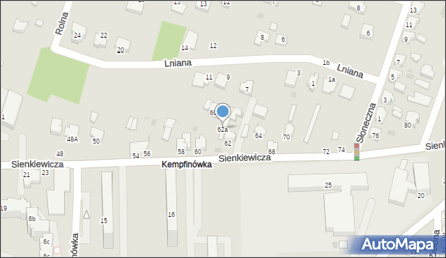 Bełchatów, Sienkiewicza Henryka, 62a, mapa Bełchatów