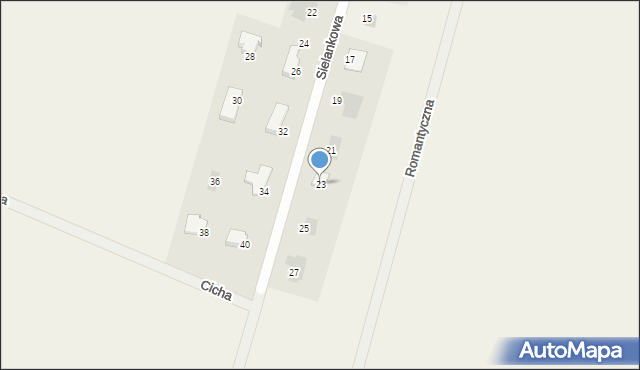 Białuń, Sielankowa, 23, mapa Białuń