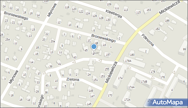 Bielsk Podlaski, Sikorskiego Władysława, gen., 47, mapa Bielsk Podlaski