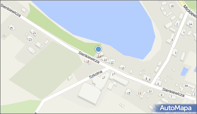 Bierzwnik, Sienkiewicza Henryka, 14A, mapa Bierzwnik