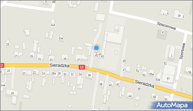 Błaszki, Sieradzka, 41, mapa Błaszki