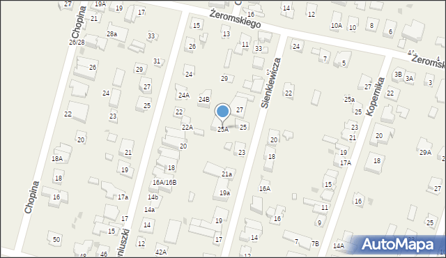 Blizne Jasińskiego, Sienkiewicza Henryka, 25A, mapa Blizne Jasińskiego