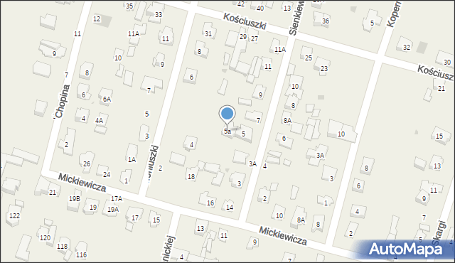 Blizne Jasińskiego, Sienkiewicza Henryka, 5a, mapa Blizne Jasińskiego