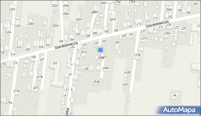 Bobrowniki, Sienkiewicza Henryka, 153B, mapa Bobrowniki