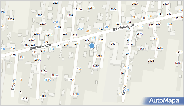Bobrowniki, Sienkiewicza Henryka, 169A, mapa Bobrowniki