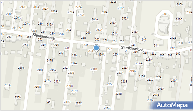 Bobrowniki, Sienkiewicza Henryka, 231A, mapa Bobrowniki