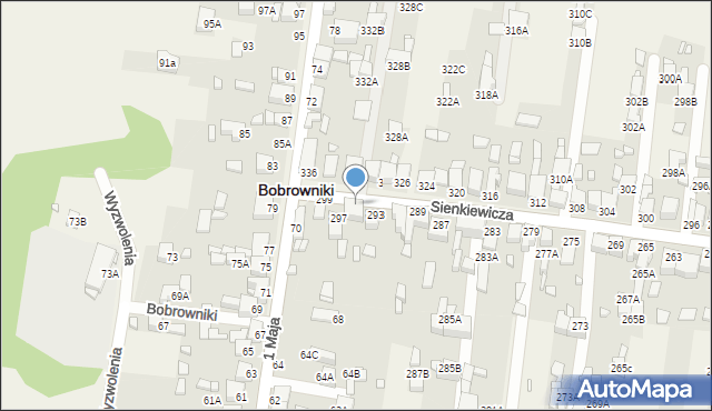 Bobrowniki, Sienkiewicza Henryka, 295, mapa Bobrowniki