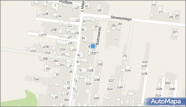 Bobrowniki, Sienkiewicza Henryka, 332C, mapa Bobrowniki