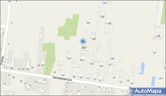 Bobrowniki, Sienkiewicza Henryka, 36B, mapa Bobrowniki