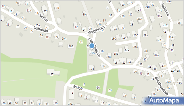Bochnia, Sienkiewicza Henryka, 31A, mapa Bochni