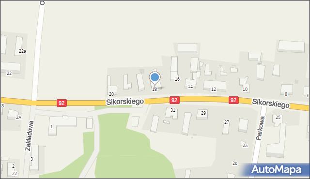 Boczów, Sikorskiego Władysława, gen., 18, mapa Boczów