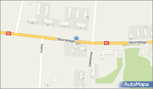 Boczów, Sikorskiego Władysława, gen., 33, mapa Boczów