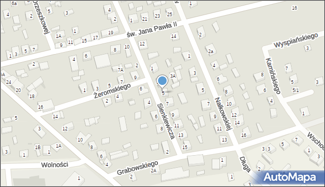 Bodzanów, Sienkiewicza Henryka, 5, mapa Bodzanów