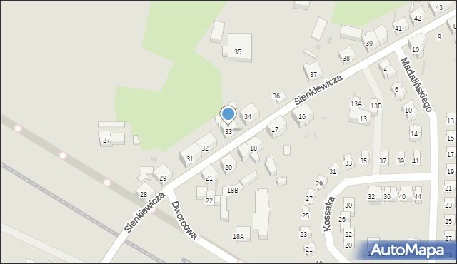 Boguszów-Gorce, Sienkiewicza Henryka, 33, mapa Boguszów-Gorce