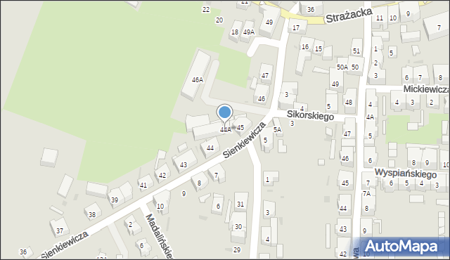 Boguszów-Gorce, Sienkiewicza Henryka, 44A, mapa Boguszów-Gorce