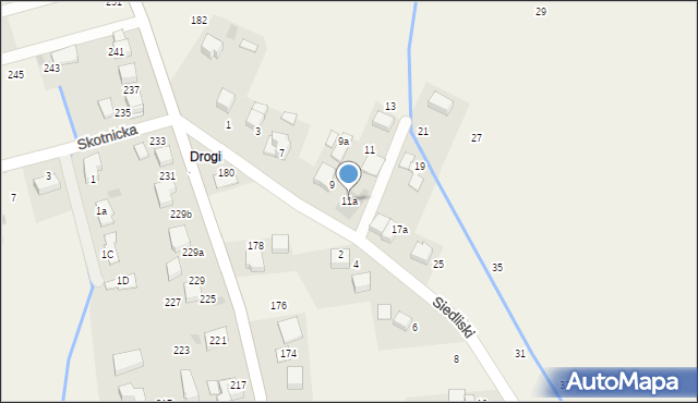 Bolechowice, Siedliski, 11a, mapa Bolechowice