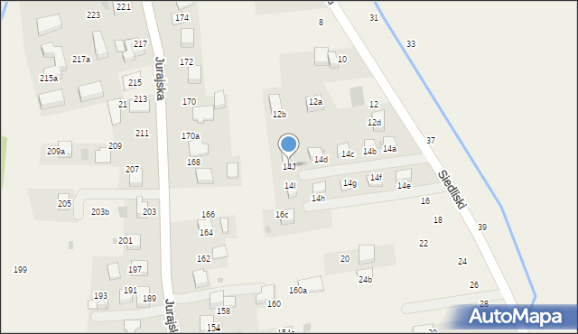 Bolechowice, Siedliski, 14J, mapa Bolechowice