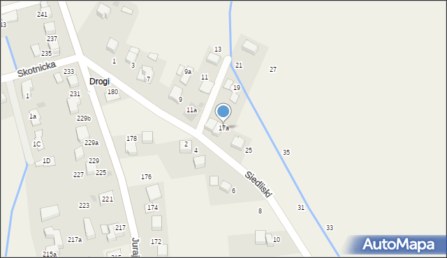 Bolechowice, Siedliski, 17a, mapa Bolechowice