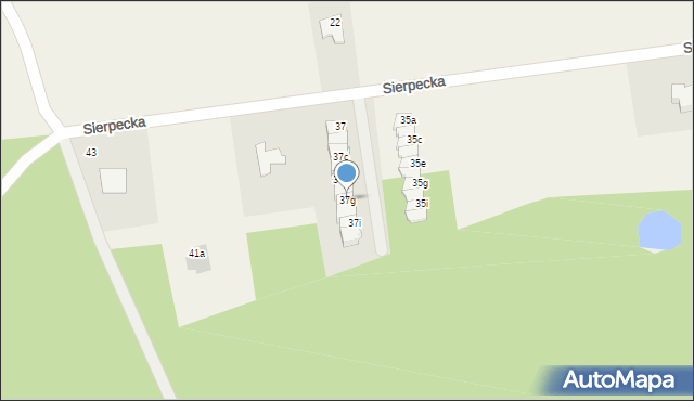 Borkowo Kościelne, Sierpecka, 37g, mapa Borkowo Kościelne