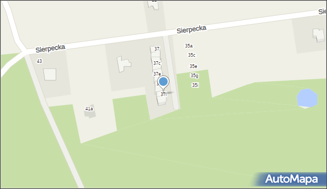 Borkowo Kościelne, Sierpecka, 37i, mapa Borkowo Kościelne