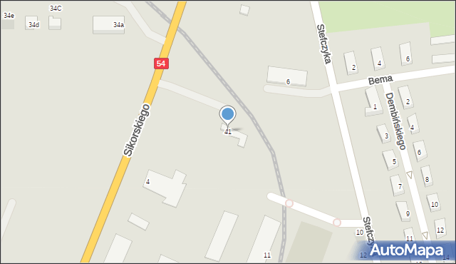 Braniewo, Sikorskiego Władysława, gen., 41, mapa Braniewo