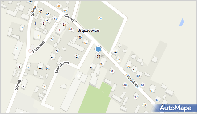 Brąszewice, Sieradzka, 55, mapa Brąszewice