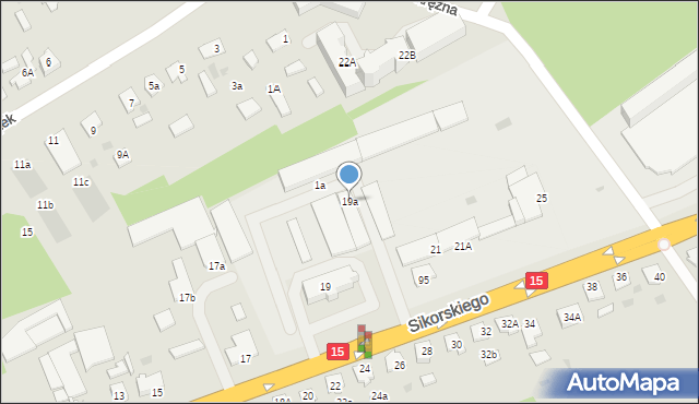 Brodnica, Sikorskiego Władysława, gen., 19a, mapa Brodnica