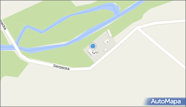 Brudzeń Duży, Sierpecka, 7A, mapa Brudzeń Duży