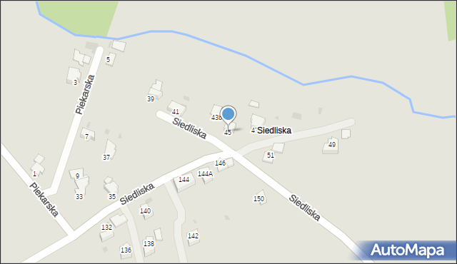 Brzeszcze, Siedliska, 45, mapa Brzeszcze