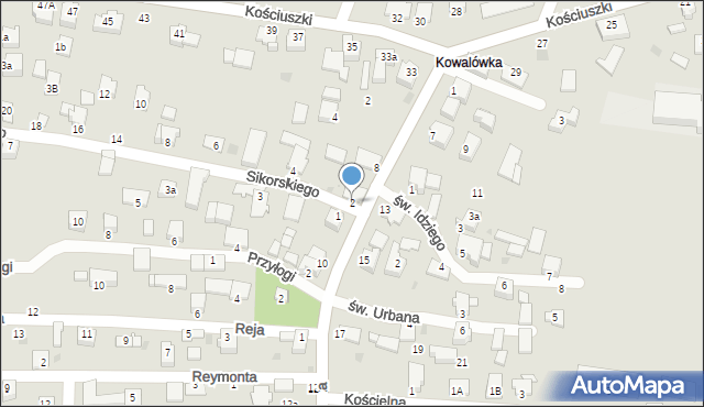 Brzeszcze, Sikorskiego Władysława, gen., 2, mapa Brzeszcze