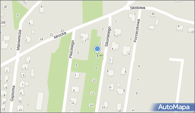 Brzeziny, Sikorskiego Władysława, gen., 6, mapa Brzeziny