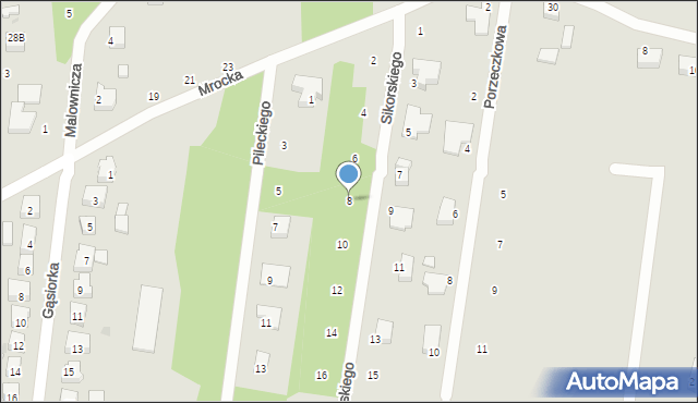 Brzeziny, Sikorskiego Władysława, gen., 8, mapa Brzeziny