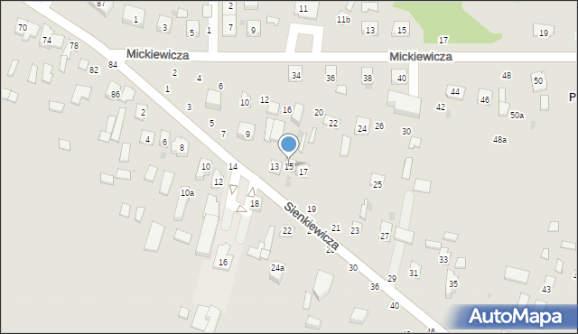 Bychawa, Sienkiewicza Henryka, 15, mapa Bychawa