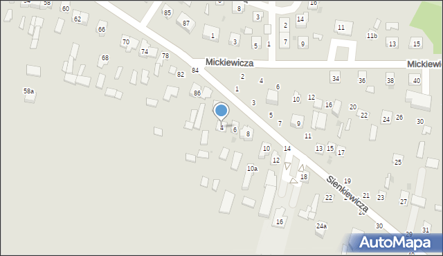 Bychawa, Sienkiewicza Henryka, 4, mapa Bychawa