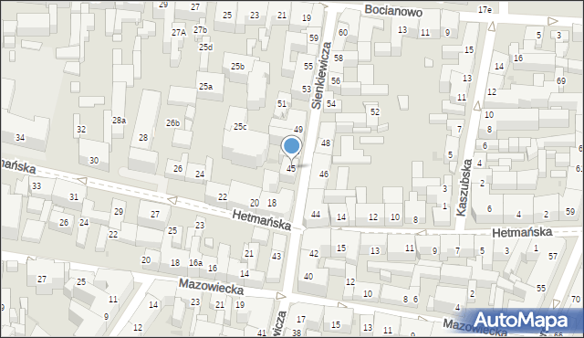 Bydgoszcz, Sienkiewicza Henryka, 45, mapa Bydgoszczy