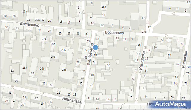 Bydgoszcz, Sienkiewicza Henryka, 56, mapa Bydgoszczy