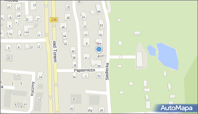 Bydgoszcz, Siedlecka, 57, mapa Bydgoszczy