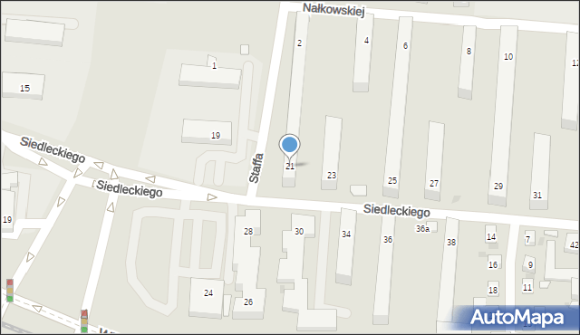 Bydgoszcz, Siedleckiego Adama Grzymały, 21, mapa Bydgoszczy