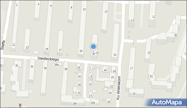 Bydgoszcz, Siedleckiego Adama Grzymały, 31, mapa Bydgoszczy