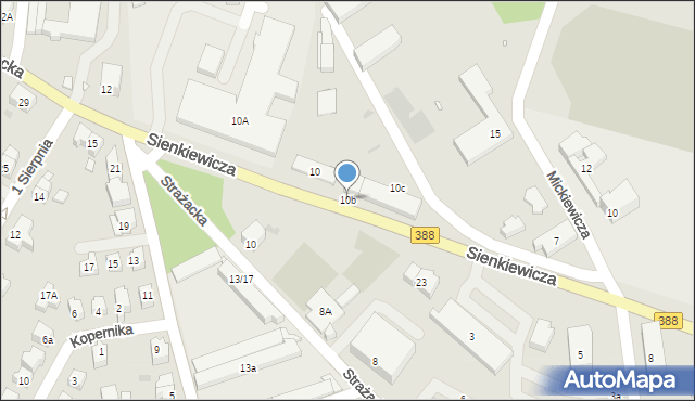 Bystrzyca Kłodzka, Sienkiewicza Henryka, 10b, mapa Bystrzyca Kłodzka