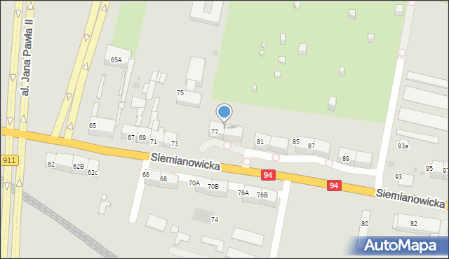 Bytom, Siemianowicka, 79, mapa Bytomia