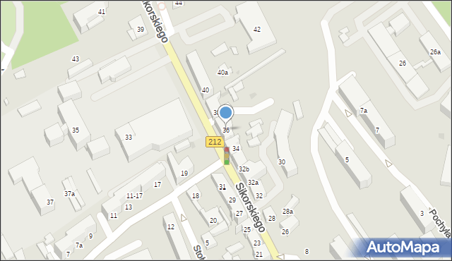 Bytów, Sikorskiego Władysława, gen., 36, mapa Bytów