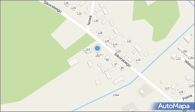 Cegielnia, Sikorskiego Władysława, gen., 101, mapa Cegielnia