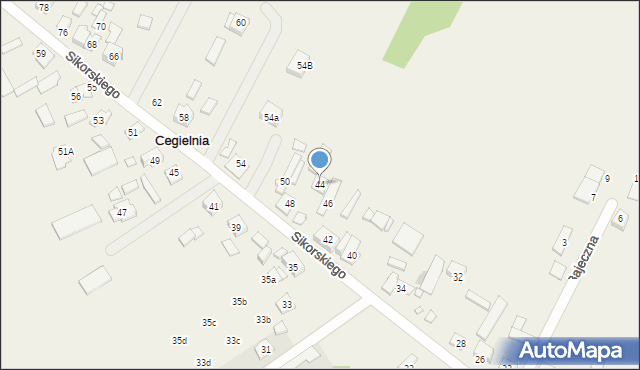 Cegielnia, Sikorskiego Władysława, gen., 44, mapa Cegielnia